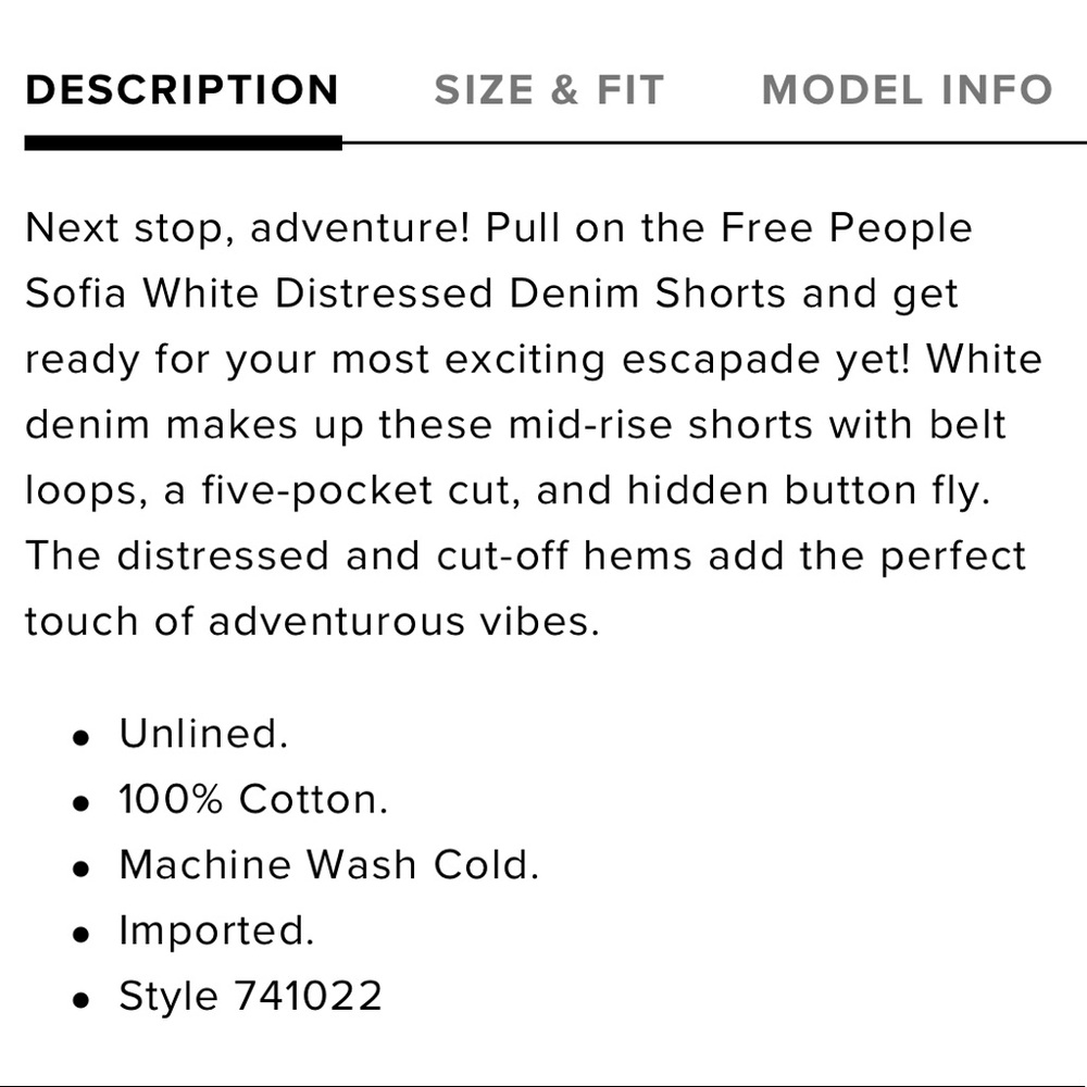 Free People Sofia White Shorts - Picture 3 of 4